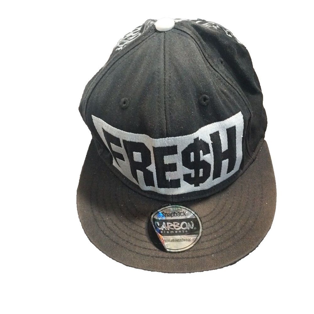 Carbon Elements Fre$h Fresh Black Snapback Adjustable Cap Men's